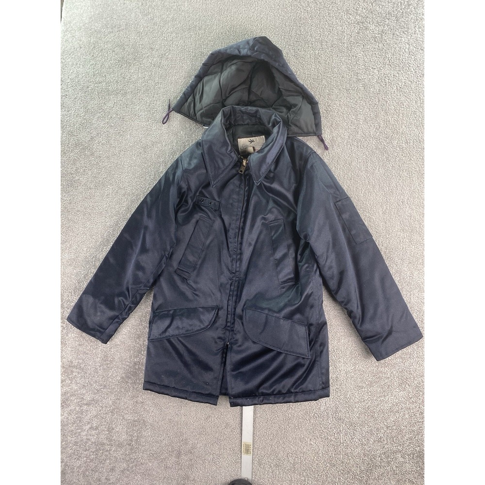 Vintage Golden Fleece Jacket Women Small Blue Titan Cloth Construction Outerwear